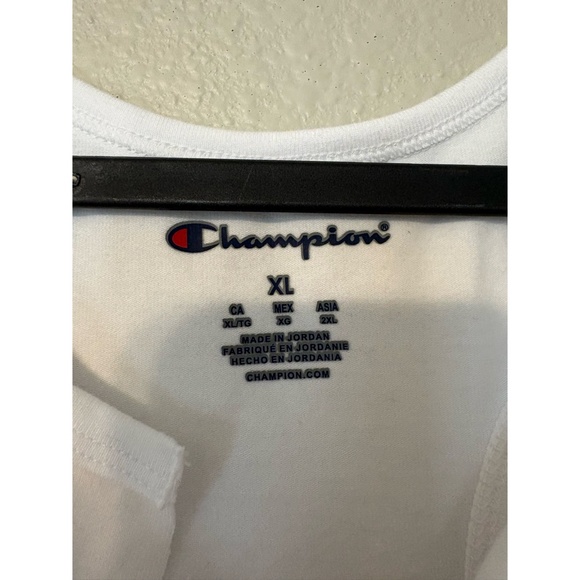 Champion | Baylor University Cropped V-Notch Racerback Tank Top (White) - Picture 2 of 8